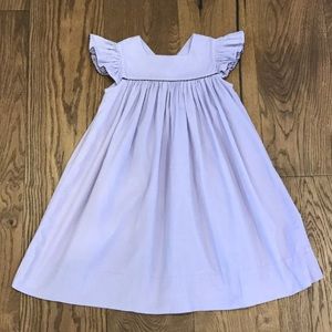 Lavender Corduroy Flutter Sleeve Dress